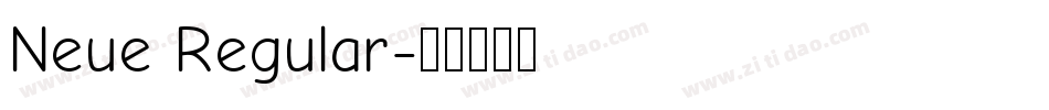 Neue Regular字体转换
